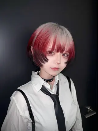 ミディアム カラー 村田 旭のヘアスタイル