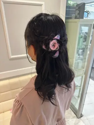 ミディアム ヘアアレンジ エクステ♡ヘアメ 内村麻衣のヘアスタイル