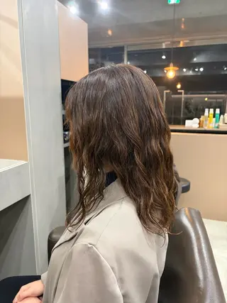 ミディアム パーマ ボブ/ミディアム/表 参道パーマ/aobaのヘアスタイル