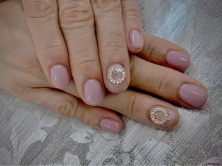 ネイル I-nailロング /ワンホン/キラキラのネイルデザイン