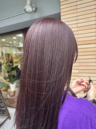 ロング カラー タン ユカのヘアスタイル