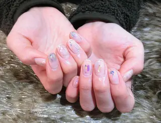 ネイル 🌙都岡 ムーンネイルのネイルデザイン
