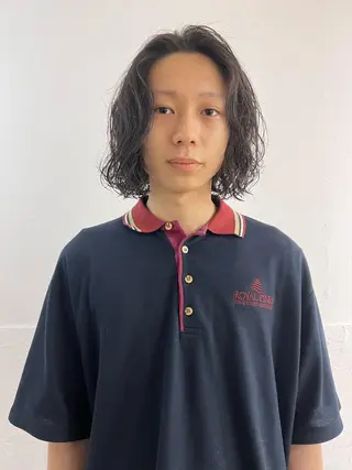 ロング パーマ メンズ メンズスタイリスト リュウジのヘアスタイル