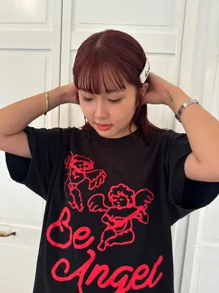 カラー ブリーチカラー🎀 韓国風/寺門美優のヘアスタイル