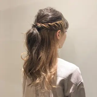 ロング カラー ヘアアレンジ 吉野 優子のマツエク・マツパデザイン