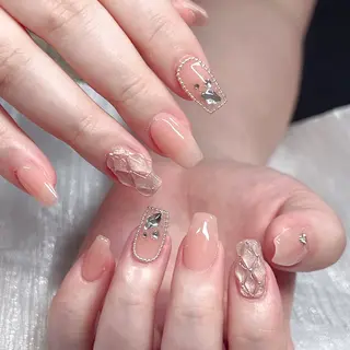 ネイル 長いだし/スカルプ/ パラシェルN.oneのネイルデザイン