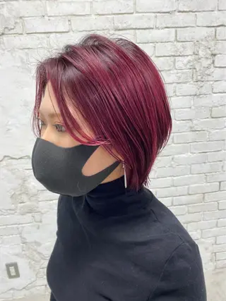 ショート カラー パーマ ヘアアレンジ メンズ キッズ ネイル マツエク・マツパ nameless髪質 改善ブリーチ心斎橋のヘアスタイル