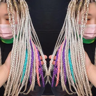 セミロング カラー パーマ ヘアアレンジ メンズ haco+所属・🌈派手髪エクステ ブレイズ🌈ひろとのヘアスタイル