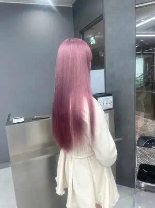 ロング カラー ヘアアレンジ メンズウルフ🐺♡ ブリーチ♡ヘアメ🎀のヘアスタイル