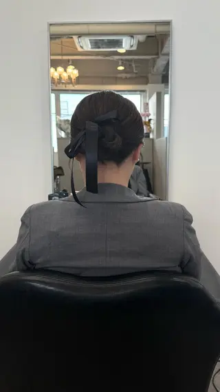 ヘアアレンジ 白髪ぼかし 👒堀江・ヨンスクのヘアスタイル