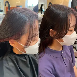 セミロング カラー RIYA❤︎ Aujuaソムリエのヘアスタイル
