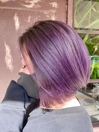 ミディアム カラー 川越 輝梨奈のヘアスタイル