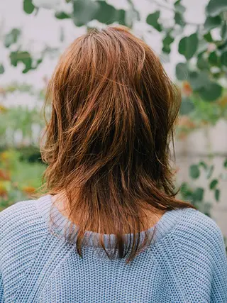 ミディアム カラー 福島 浩司のヘアスタイル