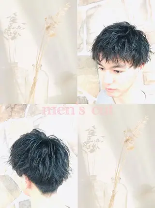 ショート メンズ ヲタク美容師 店長　上原のヘアスタイル