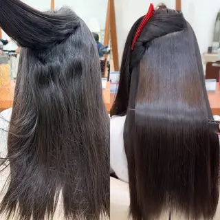 ロング パーマ 縮毛矯正/髪質改善 /韓国風　山川春輝のヘアスタイル