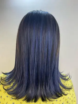 セミロング ブリーチ毛対応酸性 ストレート🌈サキのヘアスタイル