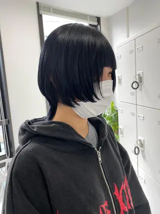 ミディアム カラー パーマ ヘアアレンジ メンズ キッズ ネイル マツエク・マツパ reco所属・ウルフ&レイヤー特化 まとまる美髪矯正のヘアスタイル