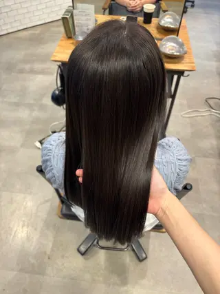 ロング アサノ ハルカのヘアスタイル