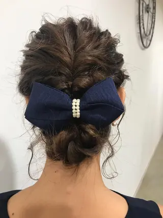 ミディアム ヘアアレンジ 暖色カラー🍊 ボブ🌿顔周りcutのヘアスタイル