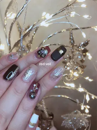 ミディアム ネイル 長さ出し専門 nynaのネイルデザイン