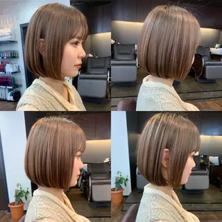 ショート カラー 縮毛矯正/ショート/ レイヤー/畑中正敏のヘアスタイル