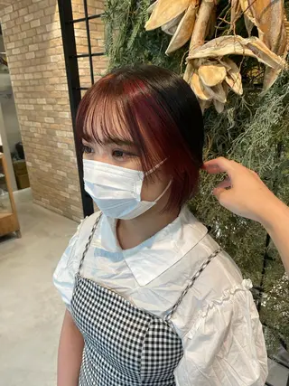 ミディアム カラー 平野葵🎀 hair/nailのネイルデザイン