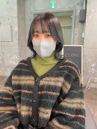 ショート カラー パーマ ヘアアレンジ メンズ キッズ ネイル マツエク・マツパ アイブロウ 透明感カラー・レイヤ ー🎀amika🎀のヘアスタイル