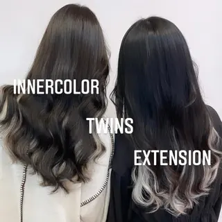 ロング カラー エクステ🩵ブリーチ 韓国ヘア🩵KAEのヘアスタイル