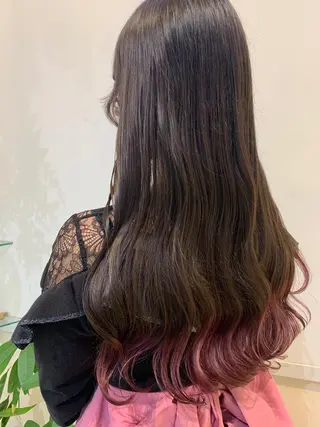 ロング カラー 透けるbrown カラー🎗♡yukaのヘアスタイル