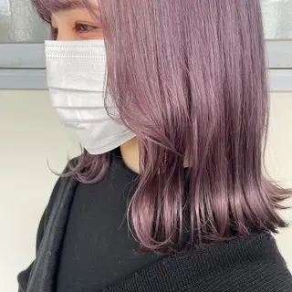 ミディアム カラー ヘアアレンジ maoブリーチ無し 似合わせカラーのヘアスタイル