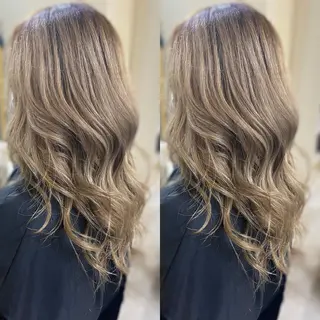 セミロング カラー カラー特化美容師 なかもと たつひろのヘアスタイル