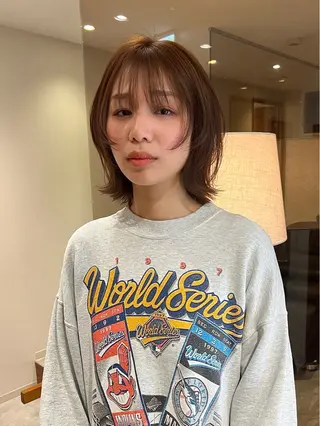 ミディアム カラー レイヤー/ 透明感SHIMAのヘアスタイル