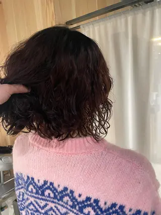 ミディアム カラー パーマ 吉田一輝 外国人パーマのヘアスタイル