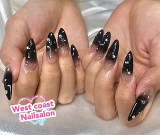 ネイル リボン、ガーリー パーツ放題専門店のネイルデザイン