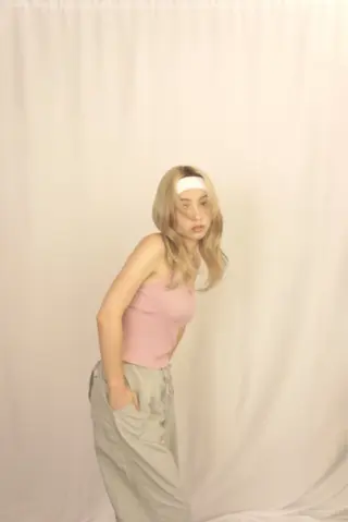 セミロング ヘアアレンジ 韓国ナチュラル・ ベージュ/落合夏希のヘアスタイル