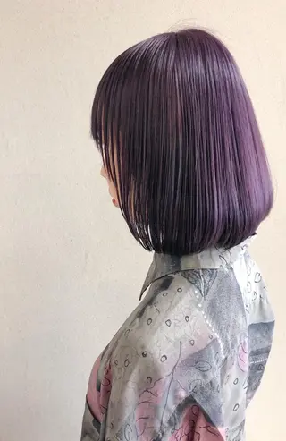 ミディアム カラー ケアブリーチ /髪質 改善/古橋圭史郎のヘアスタイル