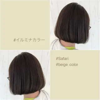 ショート カラー ボブ/透明感カラー 🤍永田真穂のヘアスタイル