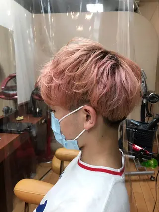 ショート カラー メンズ 🌈派手ハイトーン 🌈平山のヘアスタイル