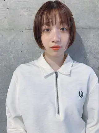 ショート カラー ボブパーマコテ巻き風 パーマNo1深江秀平のヘアスタイル