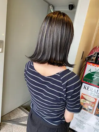 ミディアム カラー ヘアアレンジ 久米 治仁のヘアスタイル