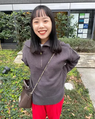 セミロング カラー パーマ ヘアアレンジ メンズ キッズ ネイル マツエク・マツパ アイブロウ tatsumi/ボブ ウルフ/レイヤーのヘアスタイル