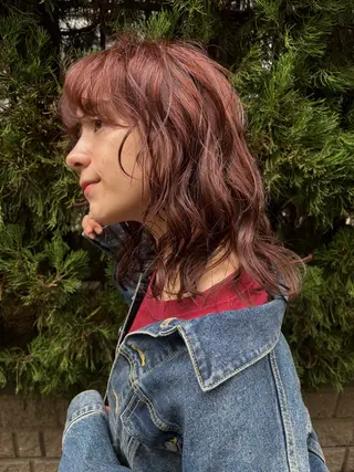 セミロング 【お洒落パーマ】 Elme　肥塚康汰郎のヘアスタイル