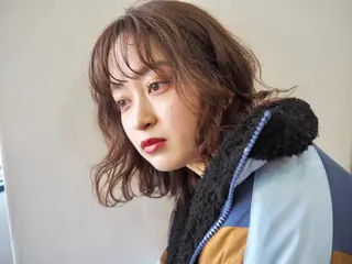 ミディアム カラー 【韓国ヘア×透明感 カラー】笹谷 莉未のヘアスタイル