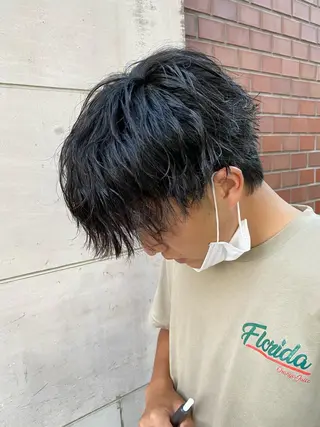 パーマ メンズ シャドウパーマ/ 波巻パーマYu-Kiのヘアスタイル