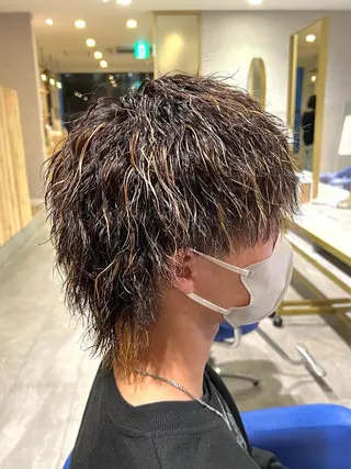 ミディアム カラー パーマ メンズ men’s salon NOA solte. 【メンズサロン ノアソルテ】所属・メンズパーマ職人 加藤 弘貴のヘアスタイル