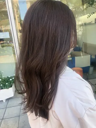 ロング カラー 本山　くせ毛のカット 尾島光季のヘアスタイル