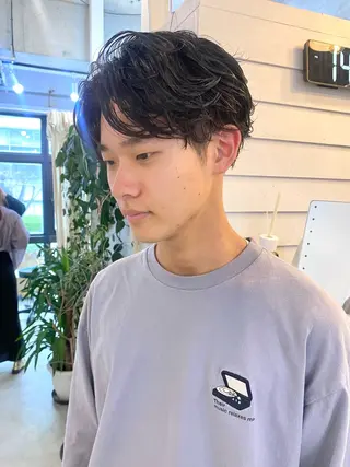 ショート パーマ メンズ GiseL博多筑紫口 杏実のヘアスタイル