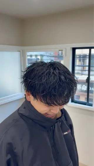 ミディアム パーマ メンズ hair salon Ranun所属・年間指名数1000↑ 🔥メンズ特化/武蔵のヘアスタイル