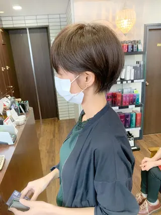 ショート 縮毛矯正/ショート/ レイヤー/畑中正敏のヘアスタイル