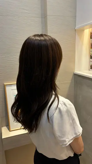 セミロング 透明感カラー🤎/ ツヤカラー/さくらのヘアスタイル